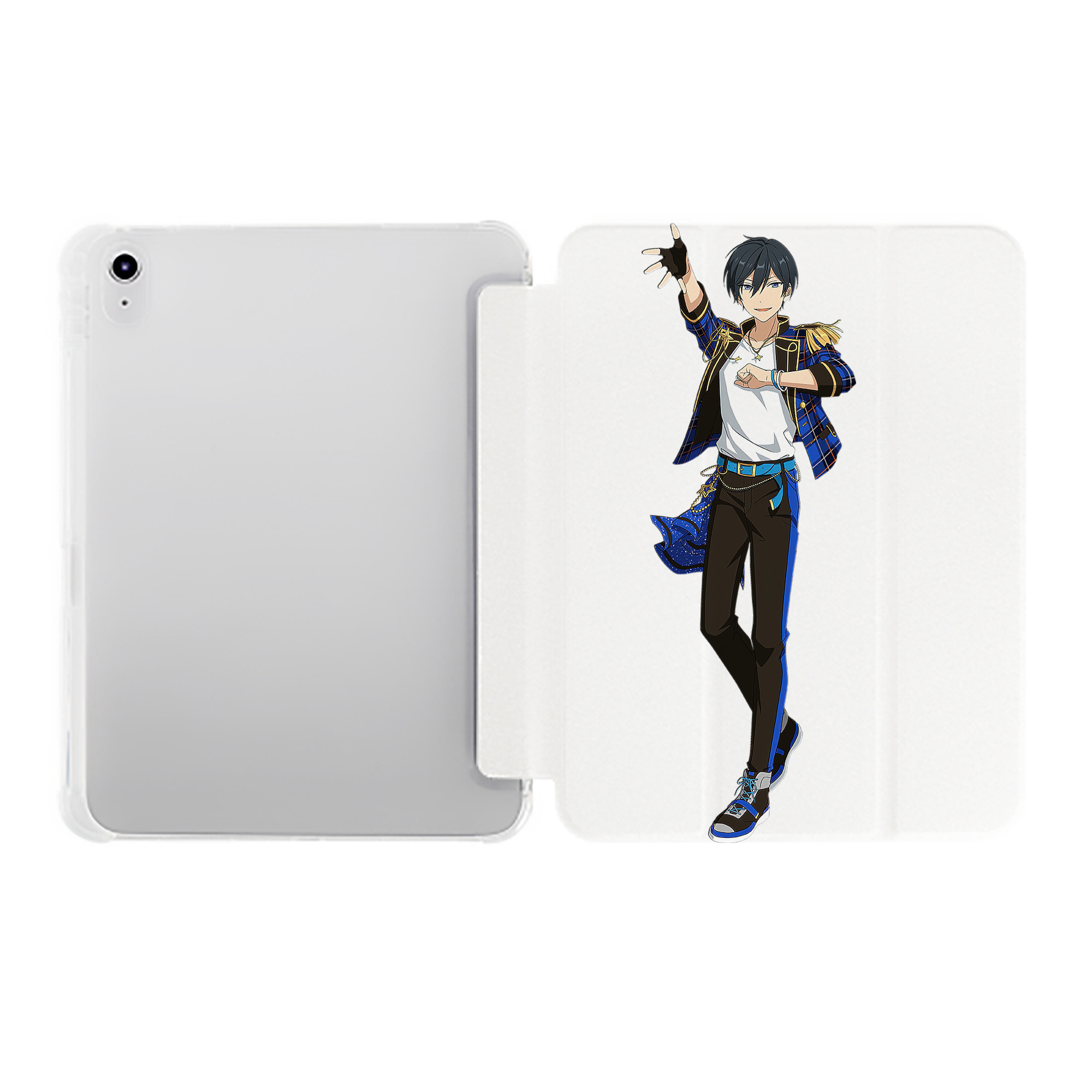 （画像用） あんさんぶるスターズ! Ensemble Stars IPad ケース ペン収納付き 三つ折りスタンド PUレザー×シリコン 対応機種9.5/10.5/10.9インチ